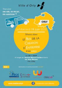 Le 19 Juin à Orly, montez dans le bus de la création et de l’emploi avec BGE ADIL