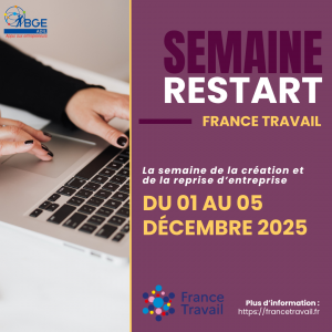 France Travail Île-de-France et BGE ADIL vous donnent rendez-vous pour la Semaine ReStart